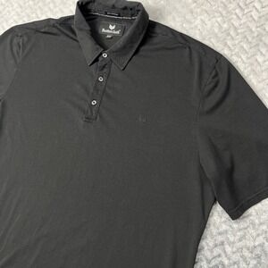 Buttercloth Polo Shirt Mens 2XL Black Slim Fit Icy Cotton Short‎ Sleeve *flaw